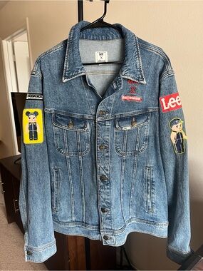 LEE X BE@RBRICK PATCHWORK RIDER DENIM JACKET